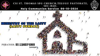 ST Thomas SPG Church Telugu Pastorate Holy Communion Service 06102024 [upl. by Halyk506]