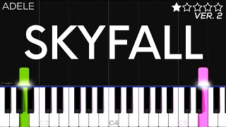 Adele  Skyfall  EASY Piano Tutorial [upl. by Annas]