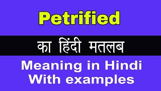 Petrified Meaning in HindiPetrolg का अर्थ या मतलब क्या होता है [upl. by Adnahsam]