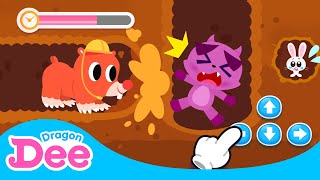 Help Baby animals are in danger Moles to the rescue  Dragon Dee Games for Children [upl. by Jemina228]