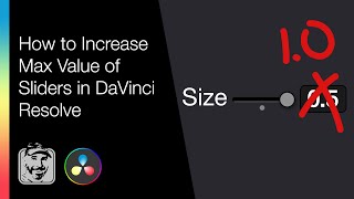 How to Increase Max Value of Sliders in DaVinci Resolve [upl. by Adnolrehs]