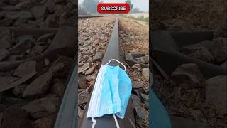 Train vs surgical mask😱 challenge doryrail railway train railtrack foryou trend [upl. by Eilrahc]