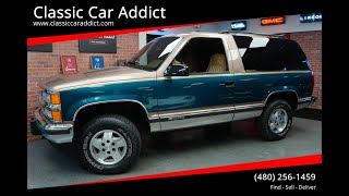 Test Drive 1994 Chevrolet Full Size Blazer 4x4 73kmiles SOLD Classic Car Addict [upl. by Eblehs]