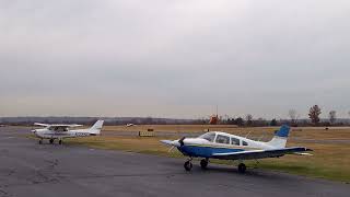 Piper PA32 Cherokee Six amp Cessna 150M TakeOff at Princeton Airport 39N [upl. by Ahsrats784]