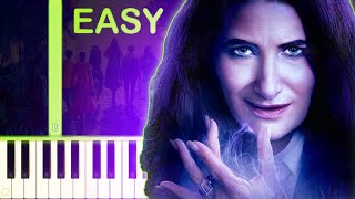 Agathas Theme  AGATHA ALL ALONG  EASY Piano Tutorial [upl. by Aticnemrac246]