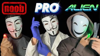 ASMR  NOOB vs PRO vs ALIEN [upl. by Rellim]