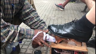 The best shoe shine of all South America ASMR [upl. by Solita817]