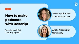 How to make podcasts with Descript [upl. by Attegroeg]