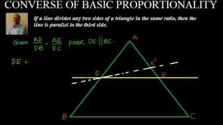 Converse of basic proportionality theorem [upl. by Williamsen]