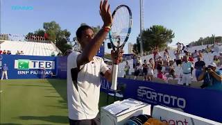 Indian Ramkumar Ramanathan defeats Dominic Thiem  Antalya Open 2017 second round [upl. by Ellimaj]