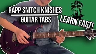 Rapp Snitch Knishes  MF DOOM guitar TABS shorts [upl. by Eddana]