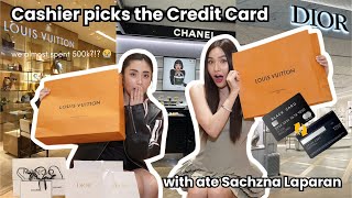 Cashier picks Credit Card Challenge with Sachzna Laparan SUPER TINDI II Bea Borres [upl. by Dde]