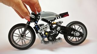 How to Build the Fourcylinder Café Racer Lego Technic [upl. by Errehs204]