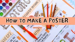 HOW TO MAKE A POSTER FOR SCHOOL PROJECT 💥 ⚡ CREATIVE POSTER PRESENTATION IDEAS [upl. by Bresee]