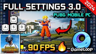 Best All Settings of FKLzz in PUBG MOBILE 30 PC Emulator Gameloop 90FPS 2024 [upl. by Petrick371]