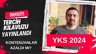 ÜNİVERSİTE TERCİH KILAVUZU YAYIMLANDI YKS 2024 KONTENJAN TERCİH VE SIRALAMALAR [upl. by Joey857]