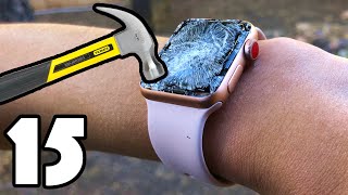 15 WAYS TO BREAK AN APPLE WATCH [upl. by Desdamonna]