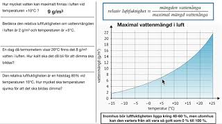 Relativ luftfuktighet  beräkningsexempel [upl. by Asalocin]