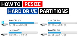 How to Resize Partition  Shrink and Extend Drive Partition in Windows 10 [upl. by Boeschen]