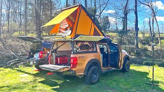 This Ford Ranger is a Home on Wheels with Go Fast Campers Wedge Truck Camper [upl. by Nnyllatsyrc]