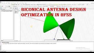 biconical 1×1 antenna array operating at 08GHz09GHz24GHz38GHz58GHz in hfss [upl. by Irek433]