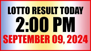 Lotto Result Today 2pm September 9 2024 Swertres Ez2 Pcso [upl. by Ardnuassac616]