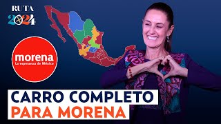 ¡Morena arrasa en la elección Gana presidencia 7 gobernaturas y la mayoría califica en el Congreso [upl. by Euqitsym]