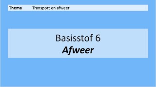 VMBO 4  Transport en afweer  Basisstof 6 Afweer  8e editie [upl. by Magnolia]