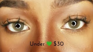 REALISTIC CONTACT LENSES UNDER 30 SOLOTICA DUPES IN OCREFOREVER TATI [upl. by Seebeck]