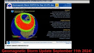 Geomagnetic Storm Update September 11th 2024 [upl. by Beauchamp]