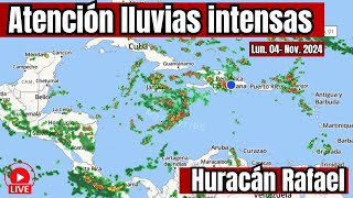 Atención lluvias intensas Rafael se dirige a tierra como huracán tormenta huracan lluvia [upl. by Favrot]