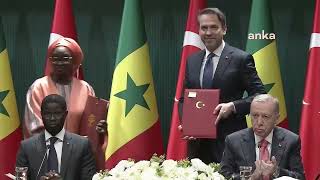 Cumhurbaşkanı Erdoğan Senegal Cumhurbaşkanı Bassirou Diomaye Diakhar Faye ile açıklama yapıyor [upl. by Zorine]