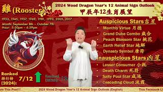 The Rooster  2024 Chinese Zodiac 12 Animal Signs Outlook [upl. by Arevle]