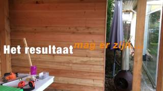 Hoe doen ze dat Terras overkapping maken van Douglas hout deel 2 [upl. by Trubow]