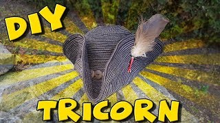 DIY  HOW TO MAKE A PIRATE HAT  TRICORN FanboyCreations [upl. by Tarttan352]