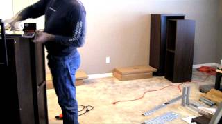 Ikea BestaFramsta  Wall Mount Entertainment Center Assembly Part 2 [upl. by Nossyla]