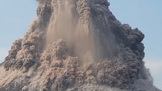 Krakatoa volcano explodes spectacular huge eruption two months before 2018 tsunami [upl. by Aimee]