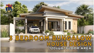 HOUSE DESIGN  120 sqm 3 Bedroom Bungalow  OFW Dream House [upl. by Kimura]