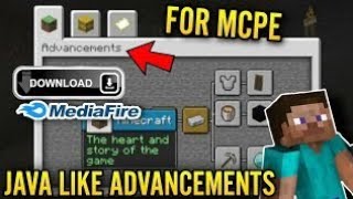 Advancement addon like Java and bedrock edition for mcpe mediafire link [upl. by Toddy]