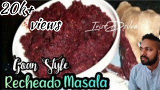 Goan Recheado Masala Recipe How to make Recheado Masala  Chef Irist [upl. by Lester]