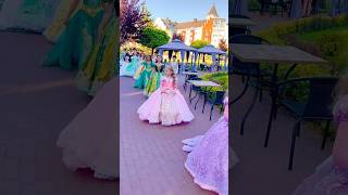 Princess Parade🩷✨disneyprincess cinderella cosplay jasmine rapunzel aurora disneycosplay [upl. by Yetak373]