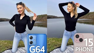 Motorola G64 VS iPhone 15 Camera Test Comparison [upl. by Annairdna581]