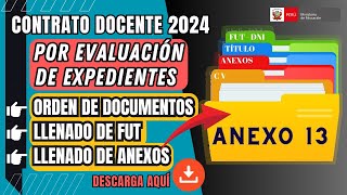 ✅FUT y llenado de ANEXOS Contrato por EVALUACION DE EXPEDIENTES [upl. by Shayn]