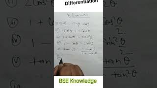 Differentiation class 12 Part2 ytmathsdifferentiationshortshortsyoutubeshortsshortvideo [upl. by Hibbert822]