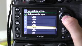 How to set up Auto ISO on the Nikon D700 DSLR Tutorial [upl. by Gwenore]