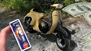 MONTIAMO LA CANDELA PIU COSTOSA  FA DAVVERO LA DIFFERENZA NGK Iridium su Vespa 50 special 160cc [upl. by Belter962]