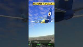 Saab 340B Aircadet 12062 Fast Takeoff  Turboprop Flight Takeoff  RFS Simulator [upl. by Merc908]