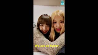 Blackpink V Live  Lisa and Rose  EngSub [upl. by Silohcin]