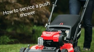 How to service a push mower [upl. by Akinej]