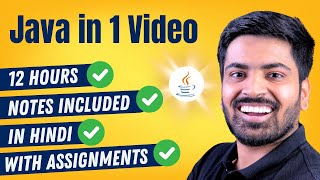 Complete Java in one Video  Java Tutorial For Beginners in Hindi with Notes 🔥 [upl. by Mcknight477]